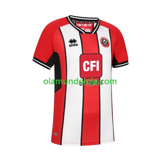 Camisola Sheffield United Homem Equipamento Primeiro 2023-2024 Manga Curta